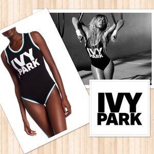 Ivy Park Stripe Trim Logo Bodysuit